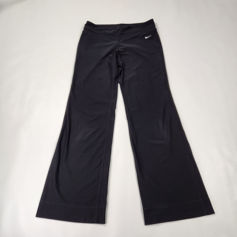 Nike Black Flared Yoga Pants Dri-FIT Athletic Wear - Picture 1 of 10